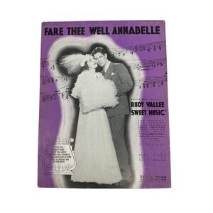 Fare Thee Well Annabelle Sheet Music 1934 Sweet Music Rudy‎ Vallee Dixon Wrubel